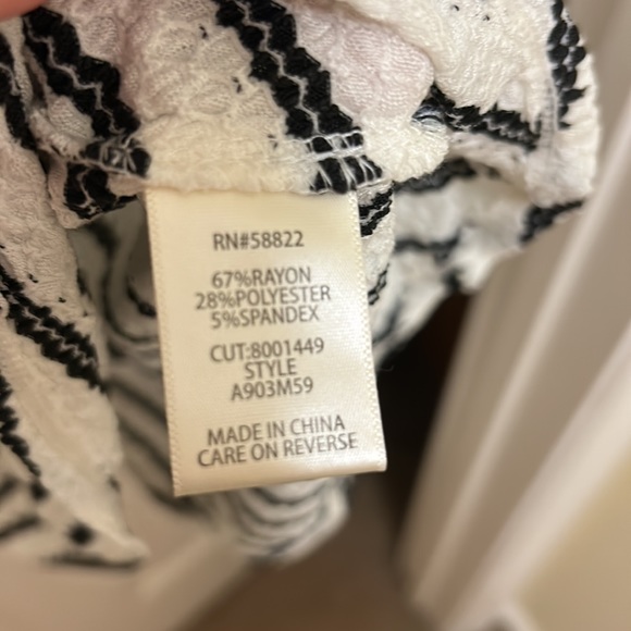 NWT Max Studio Black and White Stripe Dress Size L - Picture 4 of 9